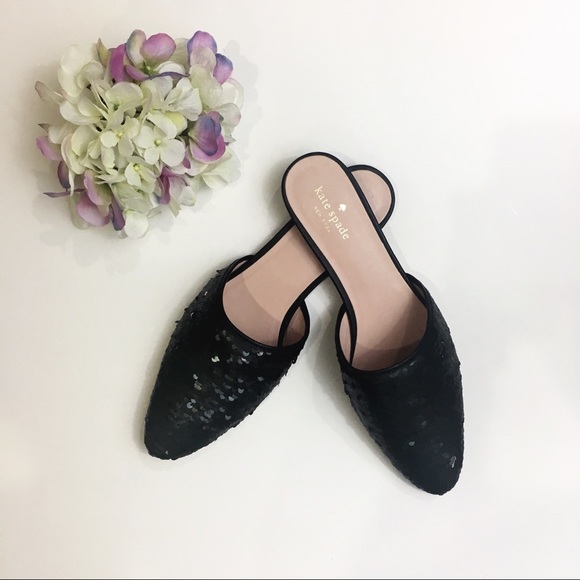 kate spade Shoes - NWOT Kate Spade Black Mules Size 11